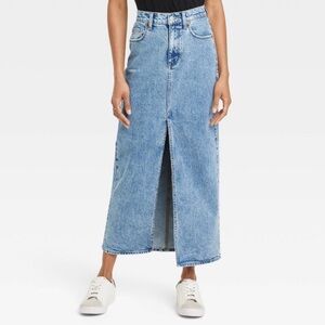 Long Denim Skirt